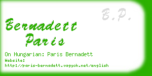 bernadett paris business card